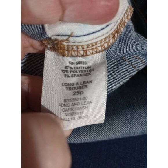 Gap 1969 Jeans Ladies 25 Petite Dark Wash Long and Lean - Picture 7 of 8